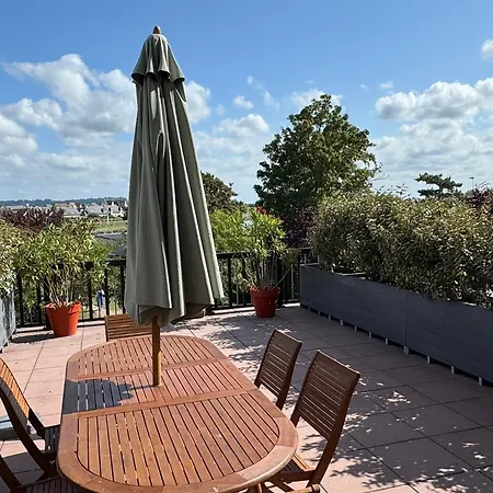 דירה : Moderne 4/5 Pieces, Acces Plage, 8 Pers, Jardin Et Terrasse, Parking, Wifi - Fr-1-487-304 קאבורג